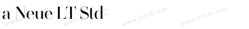 a Neue LT Std字体转换